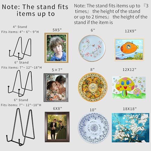 Birity 32 pcs 4.5in Plate Stands for Display,Metal Plate Holders Display Stands Can Be Used for Picture Stand,Book Stands for Display,Plate Display Stands,Easel,Photo Frame Stands,Desktop Stand - Image 6