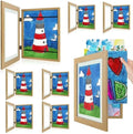 8 Pack 9x12 Front-Opening Kids Artwork Frames Changeable (Brown) by GoldenStateArt