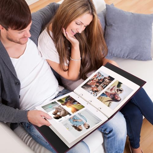 Zesthouse 18 In Photo Album Self Adhesive with Picture Display Window, 3-Ring Scrapbook Albums 60 Pages Holds 10x12 8x10 5x7 4x6 Photos, DIY Photo Book Ideal Gift for Family Wedding Baby - Image 6