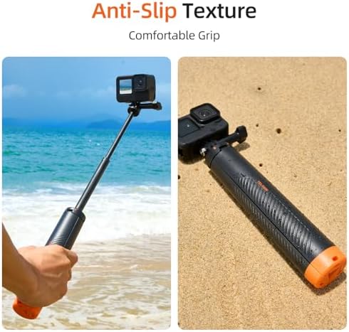 Floating Selfie Stick Hand Grip Tripod for GoPro Hero 13, 12, 11, 10, 9, 8,Waterproof Extendable Selfie Handle Monopod for DJI OSMO Action 6 5 Pro 4 3,Insta360 Ace Pro 2,Vlog Pole Accessory for Go Pro - Image 5