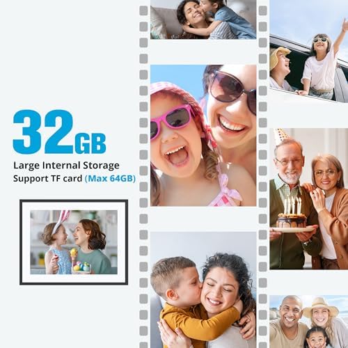 Dragon Touch Digital Picture Frame WiFi 17 inch IPS Touch Screen Digital Photo Frame Display, 32GB Storage, Auto-Rotate, Share Photos via App, Email, Cloud, - Image 5
