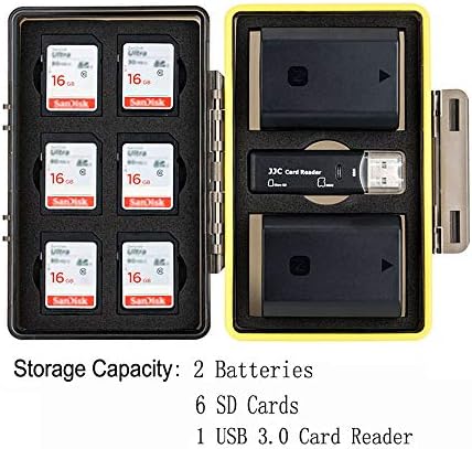 JJC Camera Battery Case Holder for 2 x LP-E17 NP-W126S Batteires & 6 SD - Image 2