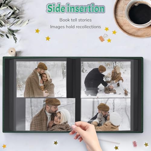 Popotop 4x6 Photo Album 200 Pictures, Linen Hardcover, Reinforced Spine - Image 5