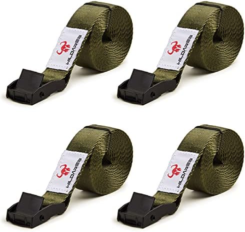 1" x 6.6' Trail Cam Strap,Trail Camera Straps,1800 lbs,Heavy-Duty Game Camera Mounting,Tree Belts,Wildares Durable Nylon Fiber,Long-Lasting Alloy Buckle,Pack of 4 by WildAres