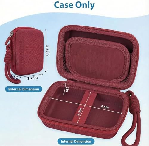 Digital Camera Case for Kodak PIXPRO FZ55/FZ45/CAMKORY, Wine Red - Image 4
