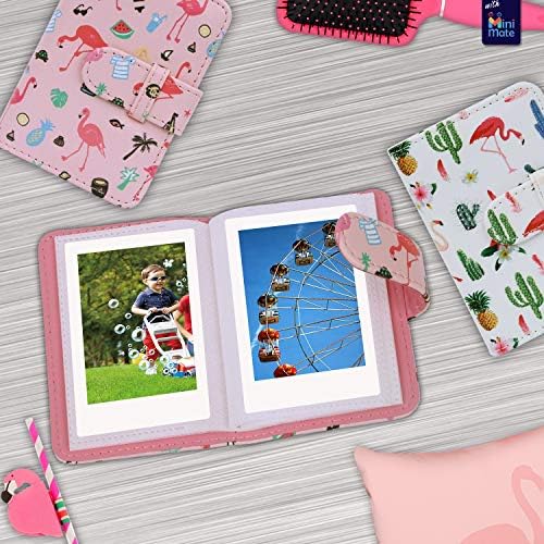 Fujifilm Instax Mini 11 Instant Camera Charcoal Gray + MiniMate Accessory Bundle & Compatible Custom Case + Fuji Instax Film Value Pack (50 Sheets) Flamingo Designer Photo Album - Image 3