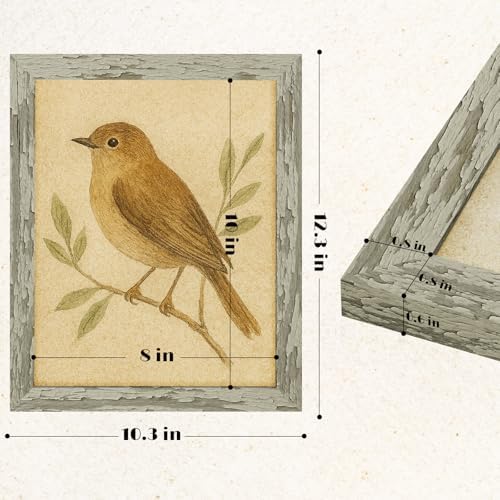 puthiac 8x10 Rustic Farmhouse Picture Frame, Taupe Grey, 1 Pack - Image 5