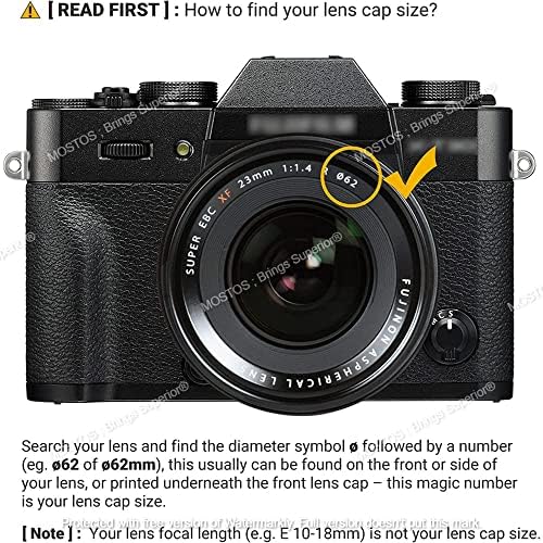 MOSTOS® - 62mm Camera Lens Cap for Nikon AF-S VR Micro-NIKKOR 105mm f/2.8G IF-ED,AF 70-300mm f/4-5.6G (Make Sure Ø62 Mark is Written On Your Lens) - Image 4
