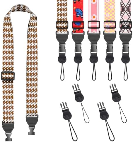 FIEIL Houndstooth Shoulder Strap, Adjustable Camera Strap with 2 Sets of Quick-Release Buckles, Comfortable Neck Strap for iPad, Tablet, Camera, Laptop, Binocular, Luggage Bag by FIEIL