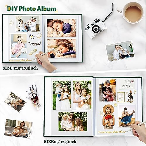 Artfeel Photo Album Self Adhesive Scrapbook,Large Photo Book for 4x6,5x7,8x10 Pictures,DIY Album for Baby Wedding Family Travel Birthday,with Metallic Pen and Scraper - Image 3