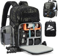 RAINSMORE Camera Backpack, DSLR/SLR/Mirrorless Tactical Camera Bag Cases by RAINSMORE