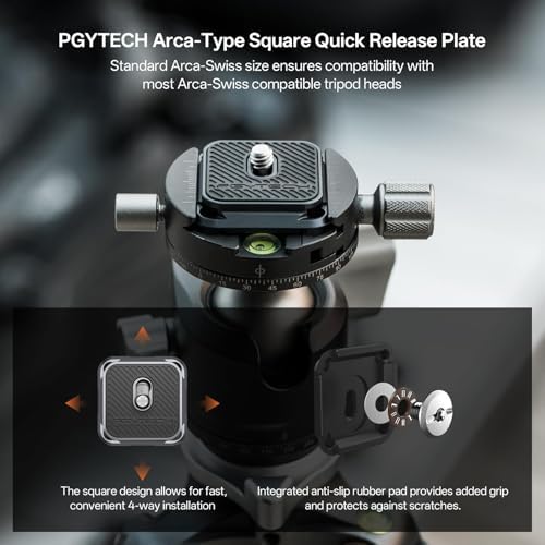 PGYTECH Quick Release Plate & Clamp V2 Kit Arca Swiss Plate Camera Mount - Image 3