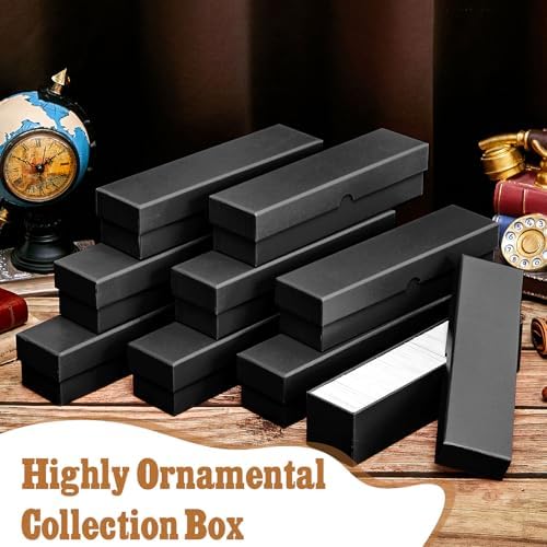 Teling 8 Pcs 2x2 Coin Storage Collectors Box, 9 x 2 x 2 Inches, Black - Image 4