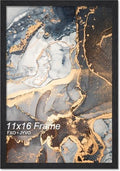Fxojyvo 11x16 Picture Frame Black Engineered Wood Wall Hanging by Fxojyvo