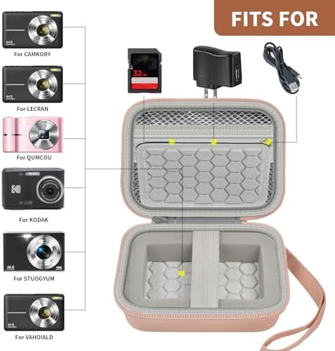 Comecase Hard Digital Camera Case for Kodak PIXPRO FZ55 FZ45, Rose Gold - Image 2