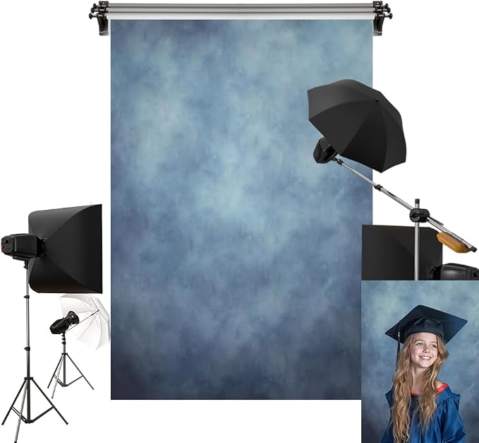 Kate 6.5x10ft/2m(W) x3m(H) Large Blue Backdrops Retro Cyan Photography Background Props Studio Headshot Abstract Backdrop by KateBackdropforPhotography