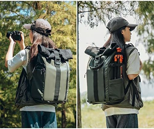 Besnfoto Camera Backpack for Photographer DSLR SLR Waterproof Camera Bag with Laptop Compartment Tripod Holder Roll Top Photographer Case for Hiking Traveling - Image 6