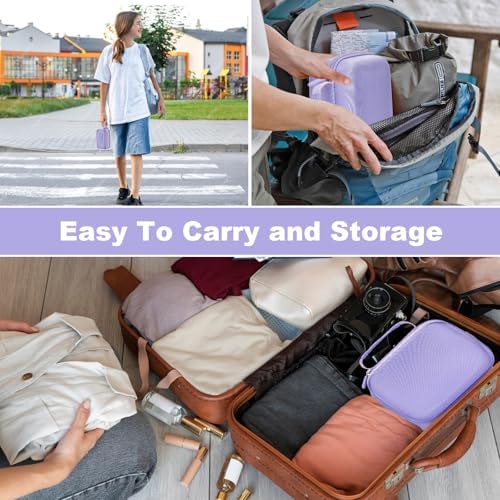 Camera Case Compatible for ESOXOFFORE/Upgrade/Dylanto/Yehtta/HiMont/CAMCLID Kids Instant Print Camera Toy,Portable Digital Camera Storage Holder Organizer Bag (Case Only) - Purple - Image 6
