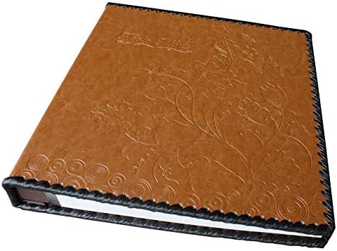 Photo Album Book, Family Album Self Adhesive Scrapbook, Leather Cover, Holds 3x5, 4x6, 5x7, 6x8, 8x10 Photos (Brown) - Image 4
