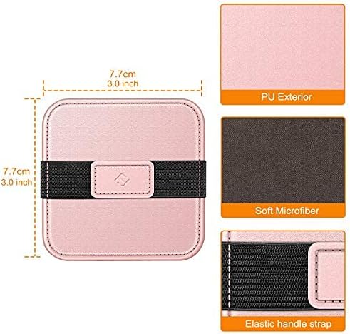 Fintie Screen Cleaning Pad, [4 Pack] Soft Cloth Car Phone Screen Cleaner | Microfiber Wipe Cleaning with Elastic Strap for iPad, iPhone, MacBook, Tablets, Laptop, Monitor (Shades of Blue) - Image 3