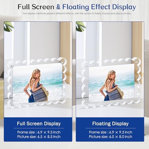 6x8 Magnetic Photo Frame 2pack,12+12mm Thick,Scalloped Edges - Image 4