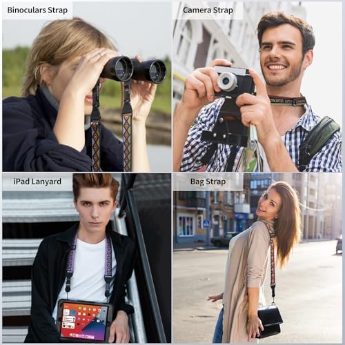FIEIL Letter Slogan Shoulder Strap, Adjustable Camera Strap with 2 Sets of Quick-Release Buckles, Comfortable Neck Strap for iPad, Tablet, Camera, Laptop, Binocular, Luggage Bag - Image 2