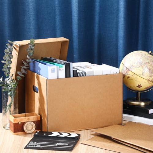 10 Pcs 15 x 12 x 10 Inch Archival Storage Cartons Acid Free, Kraft - Image 4