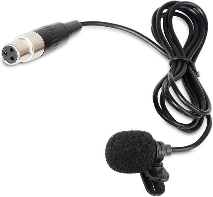 Replacement Lavalier Lapel Microphone for Phenyx Pro Wireless Bodypack Transmitter, UHF Bodypack Microphone for PTU-71/PTU-7000/PTU-6000 with Mini 3 Pins XLR Connector by Unknown