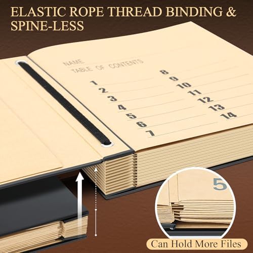 Marspark Important Document Organizer with Elastic Closure,Black - Image 3