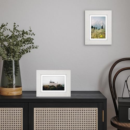 Americanflat 5x7 Picture Frame - Matted to 4x6 - Engineered Wood - White - Image 4