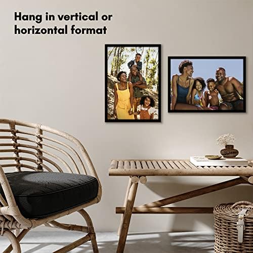 Americanflat 14x20 Picture Frame with Polished Plexiglass - Signature Collection - Gallery-Style Frames Made of Engineered Wood - Photo Frame for Wall Display - Black - Image 6
