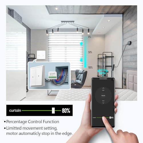 DieseRC WiFi Smart Roller Shutter Controller Module with 433Mhz RF Remote Control, Tuya APP WiFi Control Compatible with Alexa/Google Home APP Control and Manual Switch - Image 6