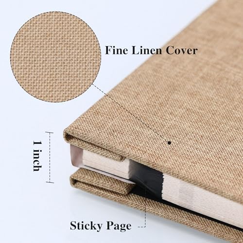 Vienrose Large Self Adhesive Photo Album with Window 13x12.6 40 Pages Khaki - Image 3