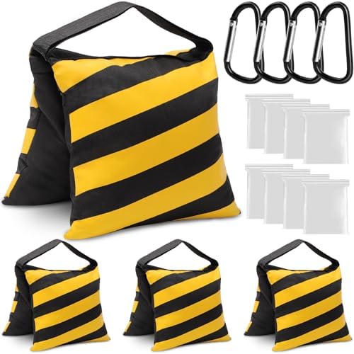 4 Packs Yellow Sandbag Weight Bags for Light Photography Video Equipment by Aimosen