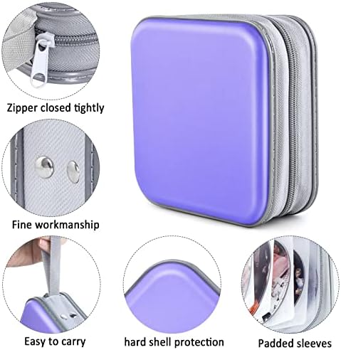 48‑Capacity Hard Plastic CD/DVD Binder for Car, Home & Travel - Image 2