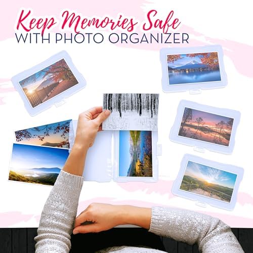 4E's Novelty 16 Pack Clear Transparent Photo Storage Box with 4x6 Photo Cases and Photo Organizing Box Plastic for Scrapbooking Containers, Classroom Organization - Image 3