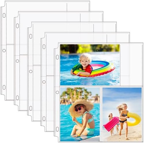 MaxGear 60 Pack 4x6 Photo Sleeves for 3 Ring Binder (360 Pictures),3 Pocket by MaxGear