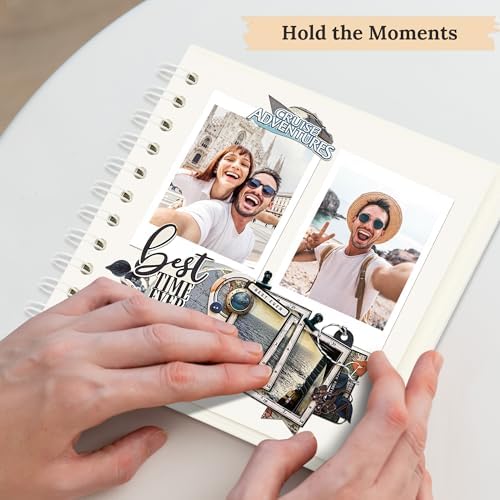 Kraft Paper Scrapbook Album 6.3x6.3 in, Cream - Image 5
