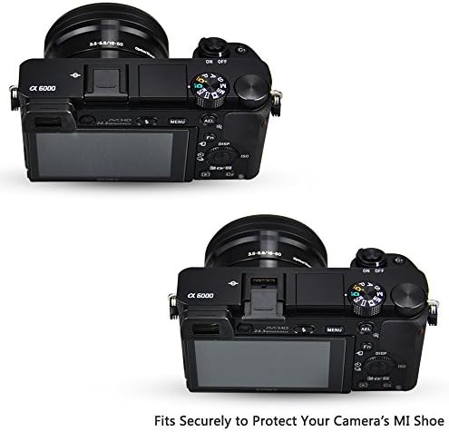 JJC 2-Pack FDA-EP10 Soft Viewfinder Eyecup Eyepiece Eye Cup & 2 Pack FA-SHC1M Hot Shoe Cover Cap for Sony A6300 A6100 A6000 Cameras - Image 7