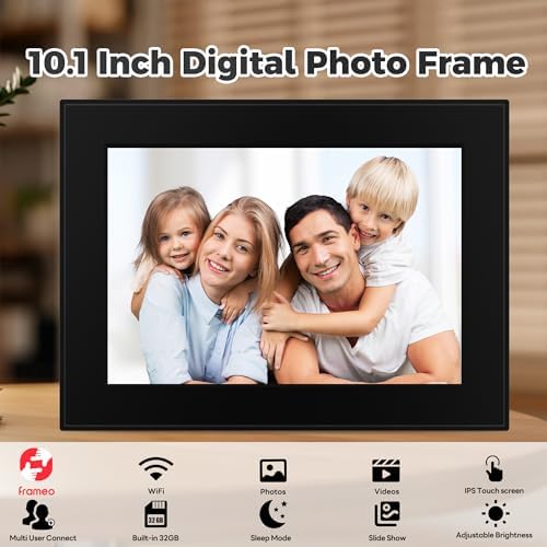 FRAMEO 10.1 Inch Smart WiFi Digital Photo Frame, Black - Image 2