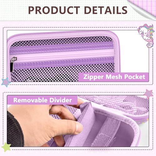 Leayjeen Kids Instant Camer Case for ESOXOFFORE/Dylanto -Purple Unicorn - Image 4