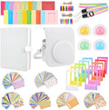 Sunmns Mini 12 Instant Camera Accessories Kit, Accessory Bundle Compatible with Instax Mini 12 Instant Camera, Include Case, Album, Stickers, Photo Frames, Paper Frame, Filters, Strap (White) by Sunmns