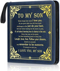Son Leather Photo Album 4x6 100 Photos, Memory DIY Scrapbook with 25 Sheets and 20 Blank Kraft Sheets, Children's Growth Album Book for Son Kids Birthday Gift Graduation Gift ﻿ by Unknown