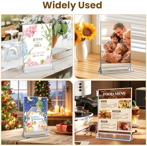 8X10 Sliver Picture Frames Double-Sided Acrylic Sign Holder-3 Pack - Image 6