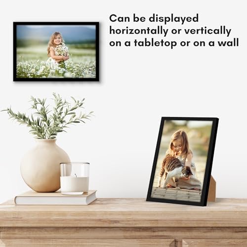 Americanflat 6x9 Picture Frame - Slim Molding - Black - Image 4