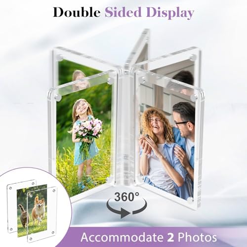 SAMYUCHO 25 Packs Magnetic Picture Frame for Refrigerator, 2.36 x 3.54 Inch - Image 3