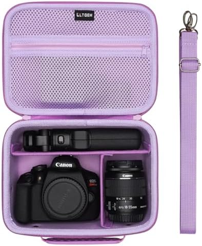 Small Camera Case Bag for Canon EOS Rebel T7/R50//R100 DSLR Camera Purple by LTGEM