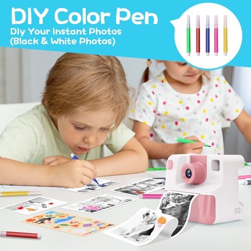 Kids Camera Instant Print, Christmas Birthday Gifts for Girl Boys Kids 3-12 - Image 5