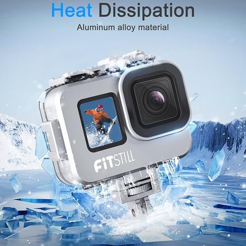 FitStill 263FT/80M Underwater Waterproof Diving Housing for Go Pro Hero 13/12/11/10/9 Black,Protective Underwater Diving Housing Shell Accessories (Hero13/12/11/10/9 Aluminum Alloy Shell) - Image 3