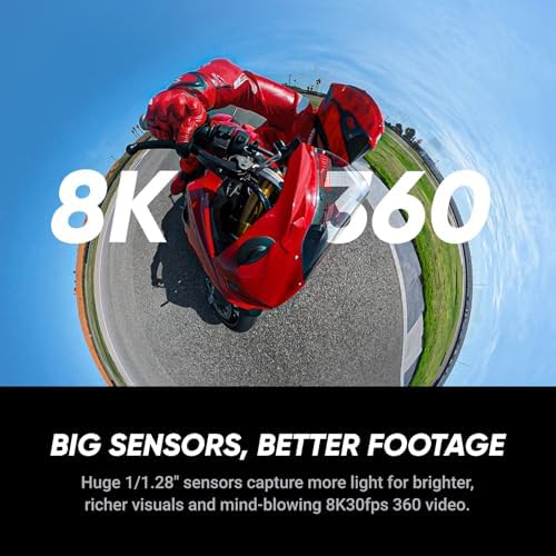 Insta360 X5 MM93 Championship Edition - Waterproof 8K 360 Camera, Leading Low-Light Performance, Invisible Selfie Stick Effect, Tough and Replaceable Lenses, 205-Min Battery, Wind Guard, Stabilization - Image 5